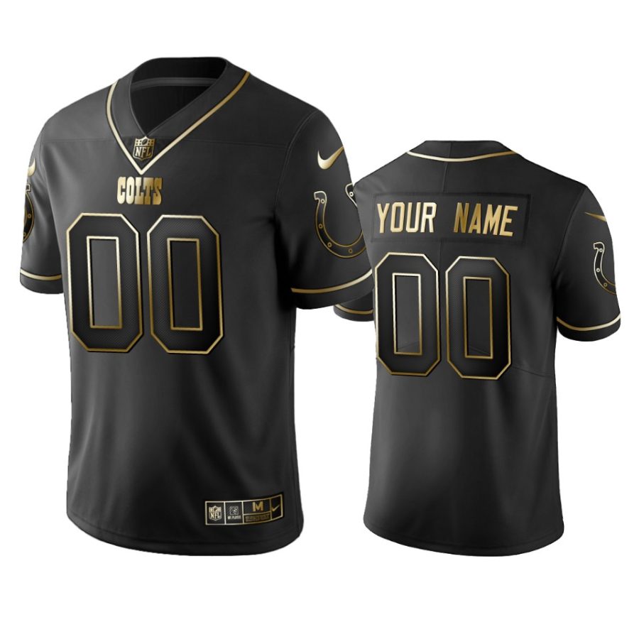 custom colts black golden edition jersey