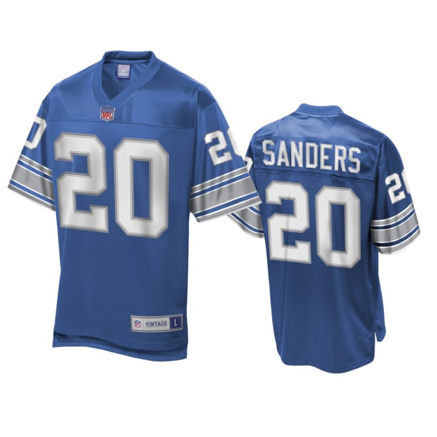 lions barry sanders light blue nfl pro line retired player jersey