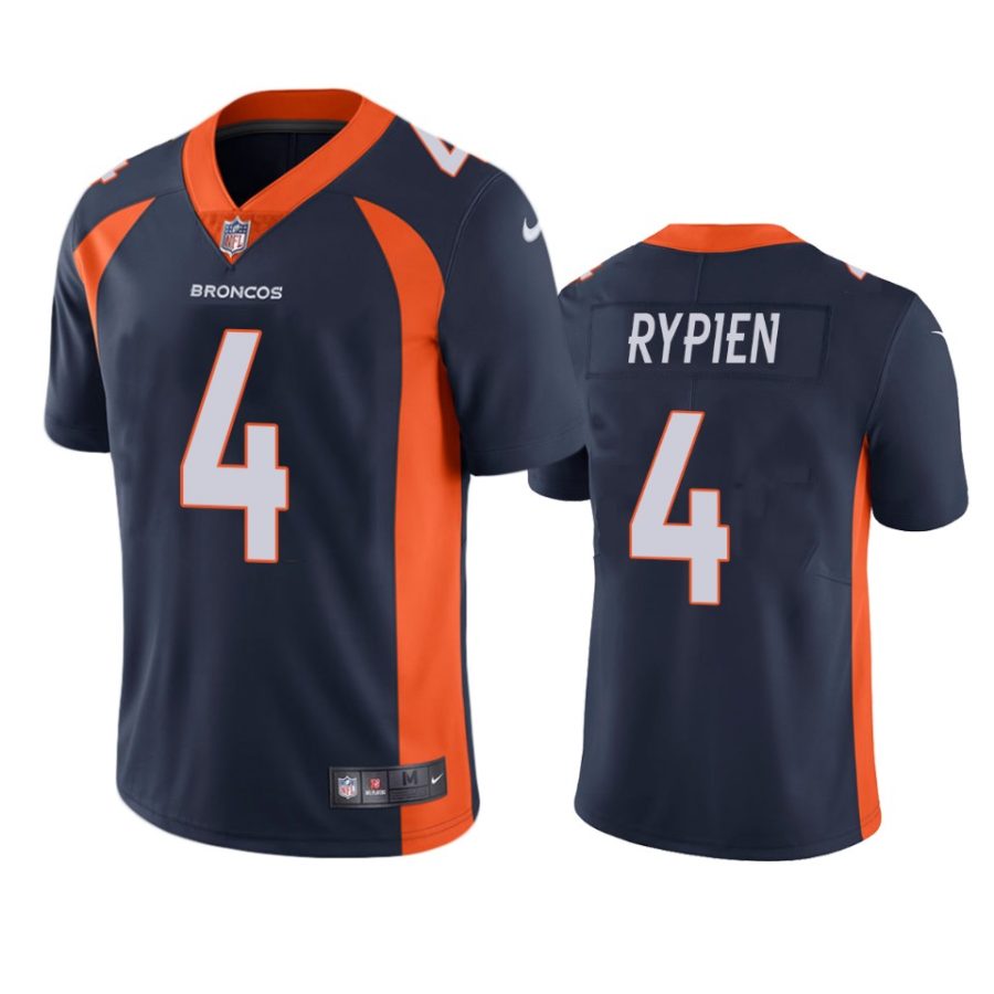 mens broncos brett rypien navy vapor jersey