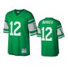 mens jets joe namath green 1968 vintage replica retired player jersey