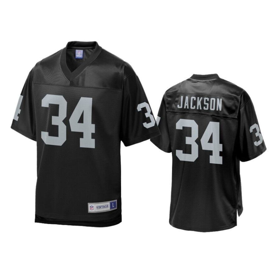 mens raiders bo jackson black nfl pro line retired player jersey