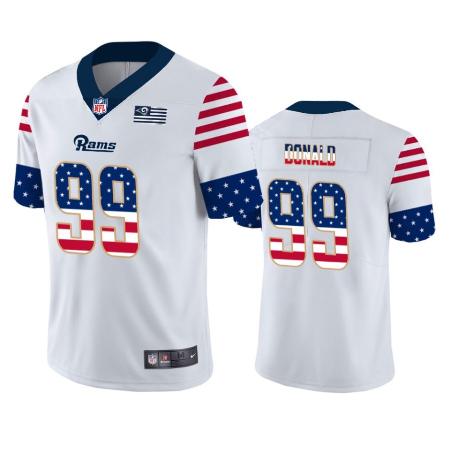 rams aaron donald white independence day vapor jersey