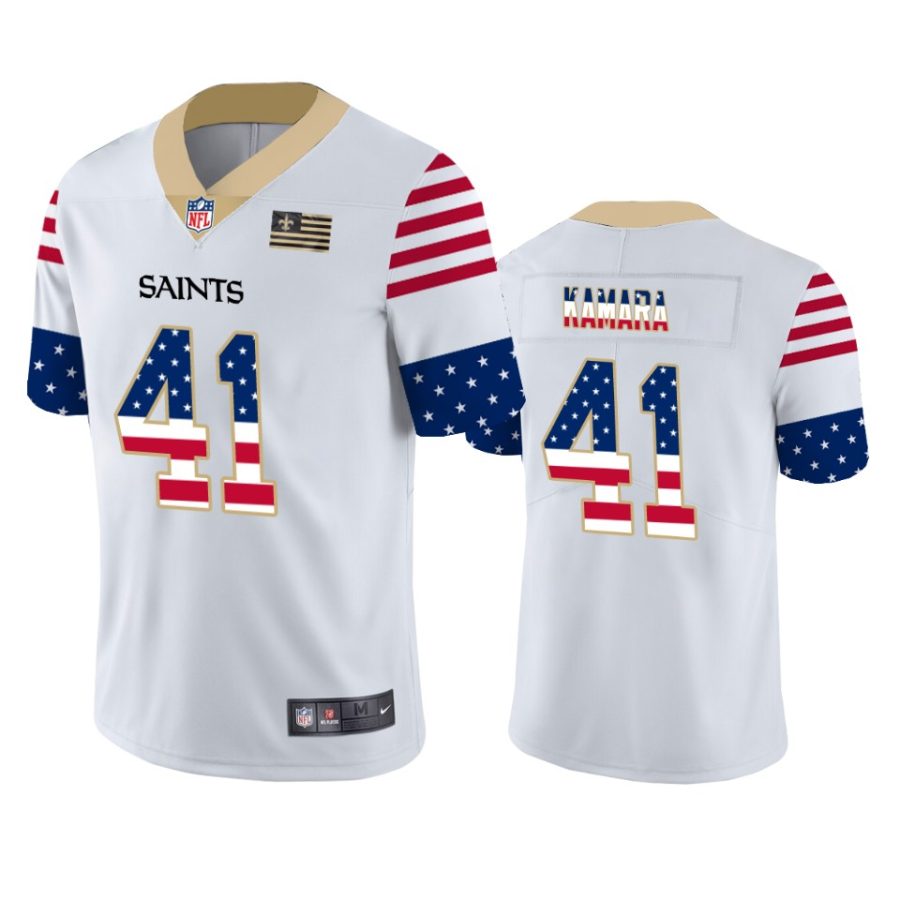 saints alvin kamara white independence day vapor jersey