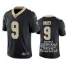 saints drew brees black career highlight awards jersey