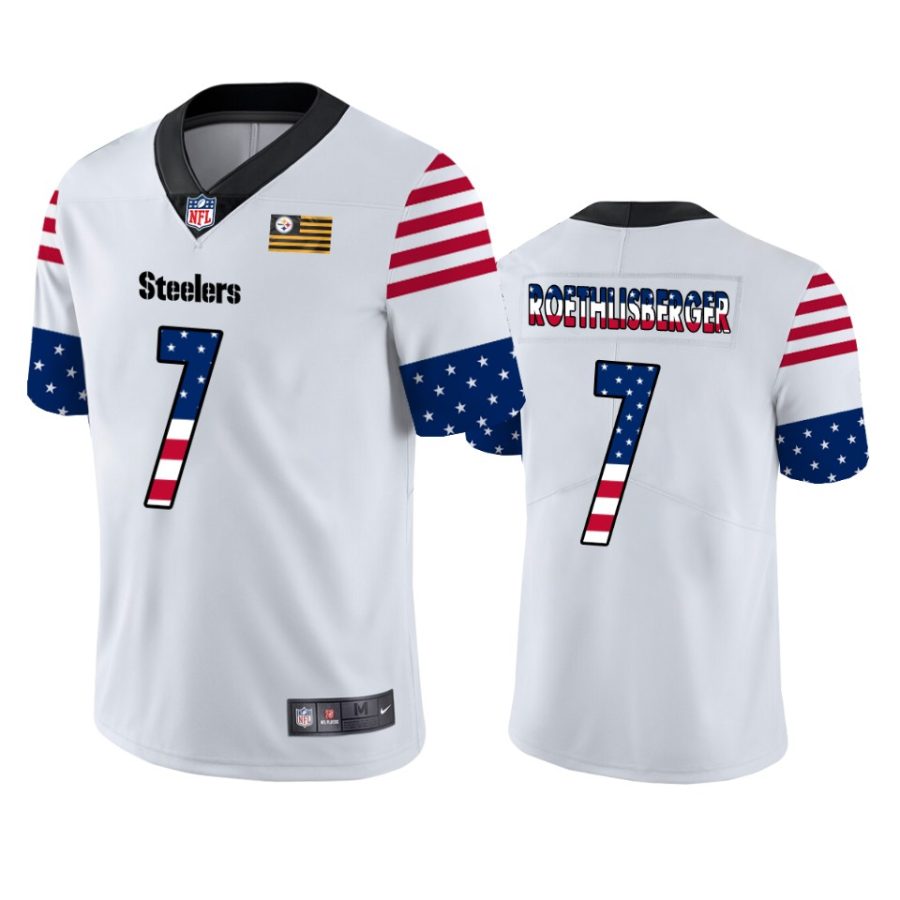 steelers ben roethlisberger white independence day vapor jersey