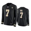 taysom hill saints black therma long sleeve jersey