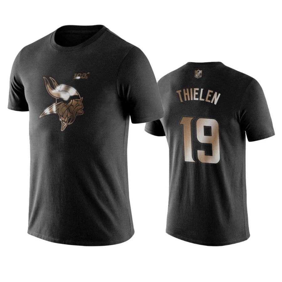 adam thielen vikings black golden 100th season t shirt