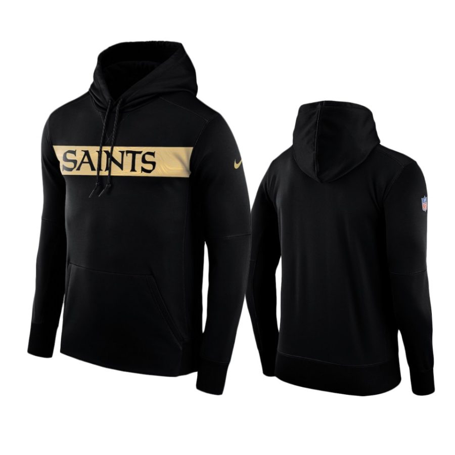 black team sideline pullover hoodie