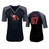 black womens justin pugh half sleeve raglan t shirt 0a