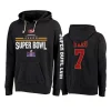 charvarius ward 49ers heather black super bowl lviii tri blend hoodie