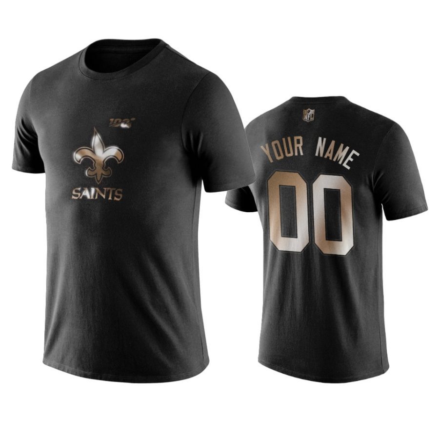 custom black golden 100th season t shirt 2a