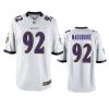 justin madubuike ravens white game jersey