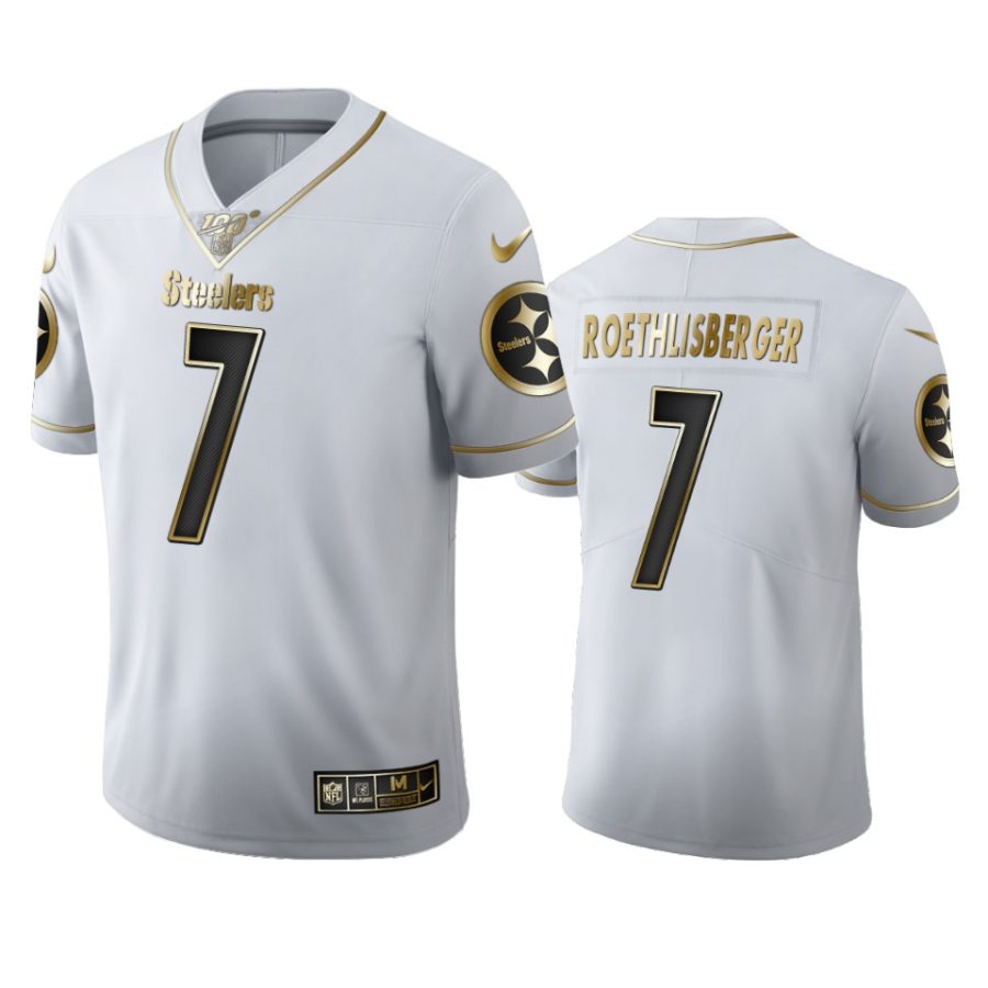 steelers ben roethlisberger white golden edition 100th season jersey