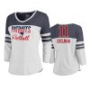 white womens julian edelman plus size color block t shirt