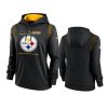 women steelers black sideline performance pullover hoodie